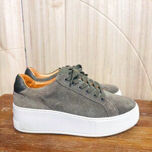 J/SLIDES  Women's Maya Platform Sneaker 6.5  in Cactus Green Grey  J Slides